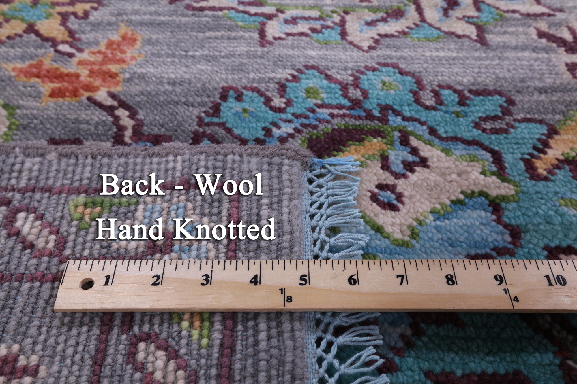 Grey Turkish Oushak Hand Knotted Wool Rug - 8' 0" X 9' 10" - Golden Nile