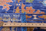 Blue Turkish Oushak Hand Knotted Wool Rug - 10' 2" X 14' 0" - Golden Nile