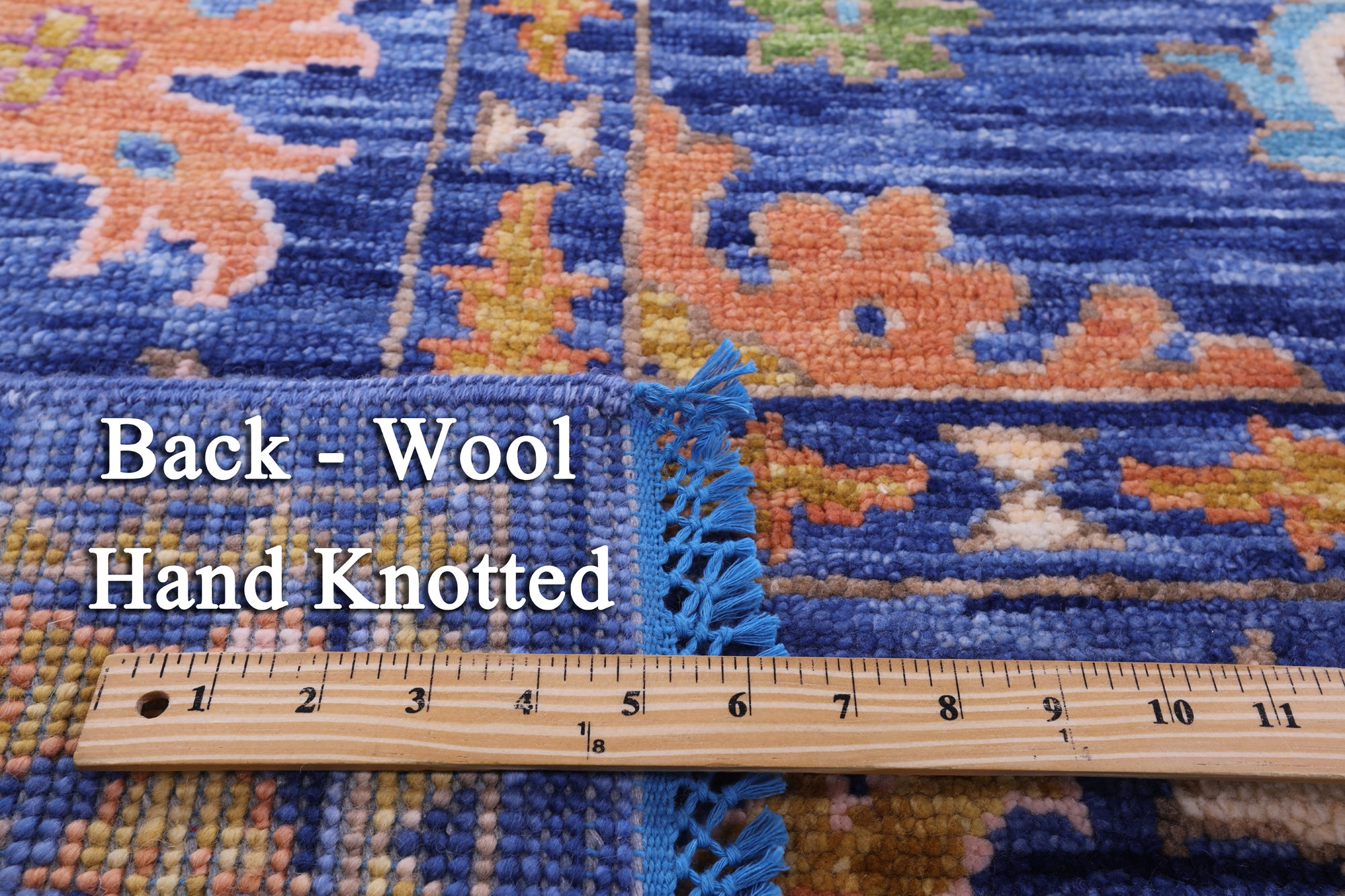 Blue Turkish Oushak Hand Knotted Wool Rug - 10' 2" X 14' 0" - Golden Nile