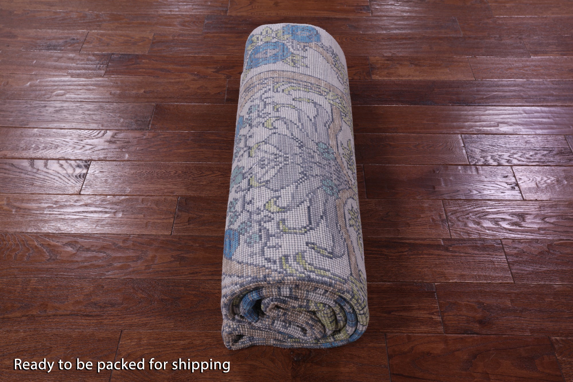 Ivory William Morris Hand Knotted Wool Rug - 5' 11" X 9' 2" - Golden Nile