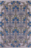 Ivory William Morris Hand Knotted Wool Rug - 5' 11" X 9' 2" - Golden Nile