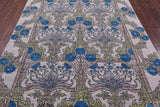 Ivory William Morris Hand Knotted Wool Rug - 5' 11" X 9' 2" - Golden Nile