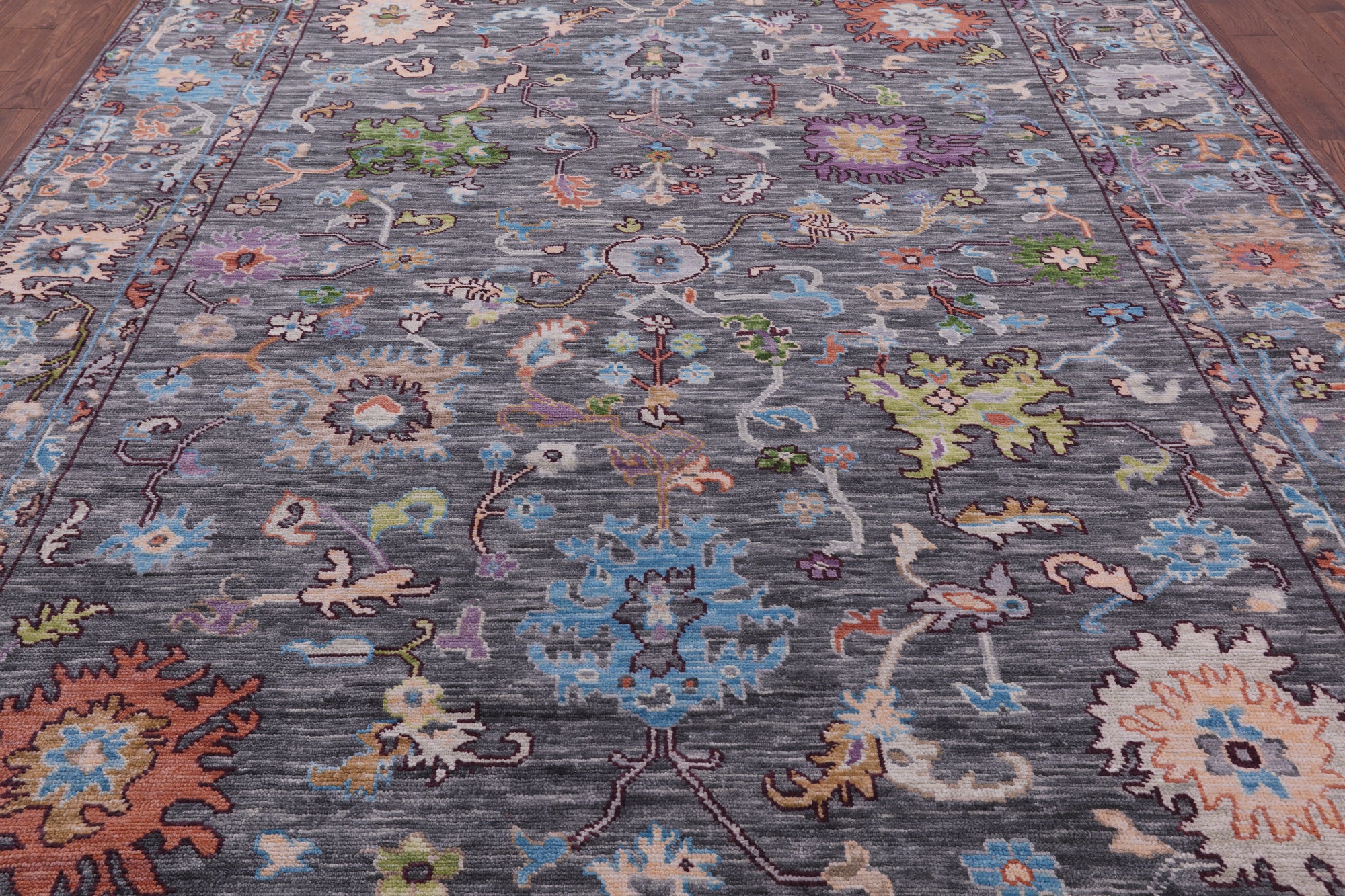 Grey Turkish Oushak Handmade Wool Rug - 9' 4" X 12' 0" - Golden Nile