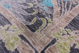 Grey William Morris Hand Knotted Wool Rug - 7' 11" X 9' 9" - Golden Nile