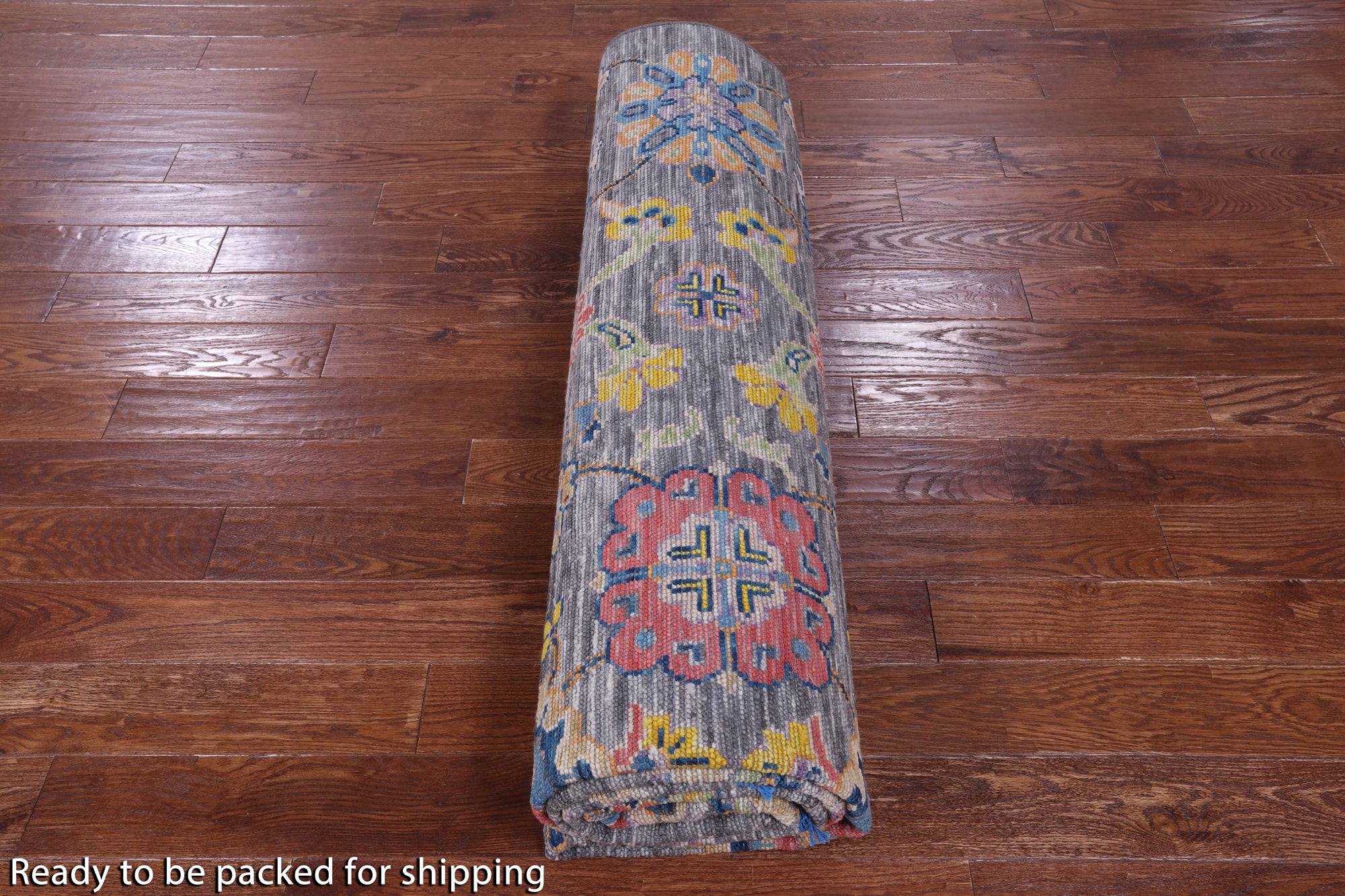 Grey Turkish Oushak Hand Knotted Wool Rug - 8' 11" X 11' 11" - Golden Nile