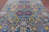 Grey Turkish Oushak Hand Knotted Wool Rug - 8' 11" X 11' 11" - Golden Nile