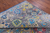 Grey Turkish Oushak Hand Knotted Wool Rug - 8' 11" X 11' 11" - Golden Nile
