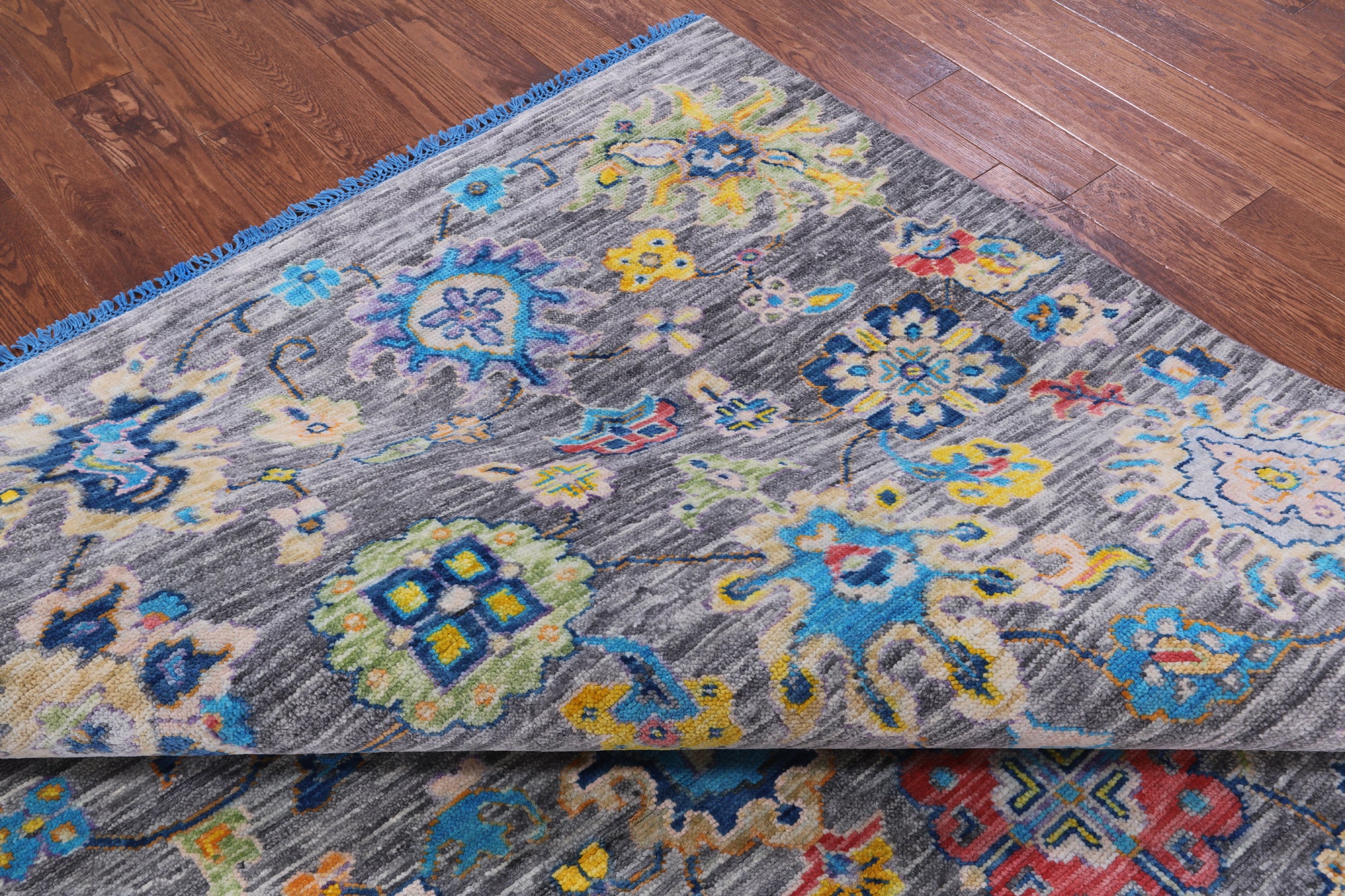 Grey Turkish Oushak Hand Knotted Wool Rug - 8' 11" X 11' 11" - Golden Nile