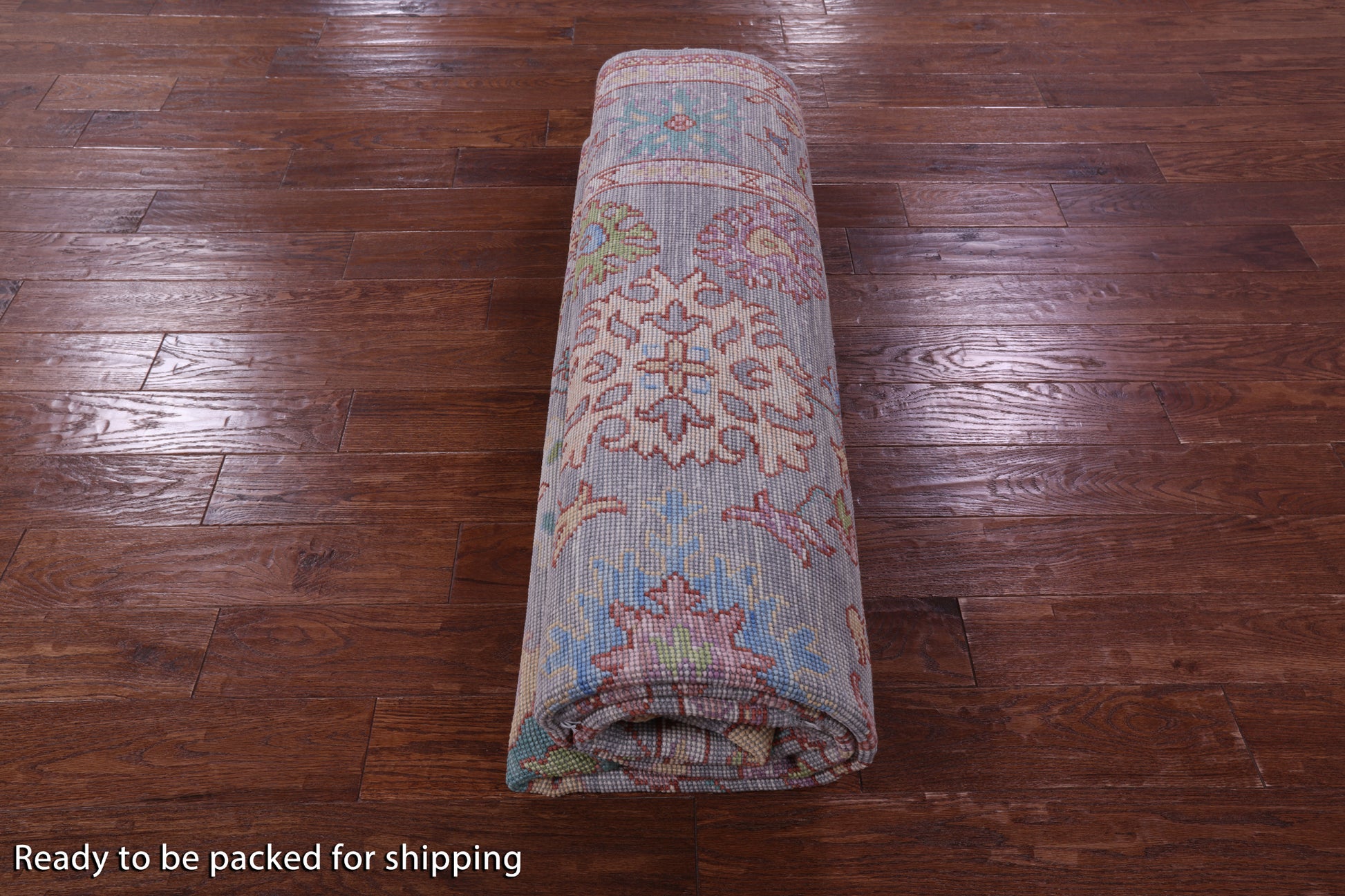 Grey Turkish Oushak Hand Knotted Wool Rug - 7' 11" X 9' 10" - Golden Nile