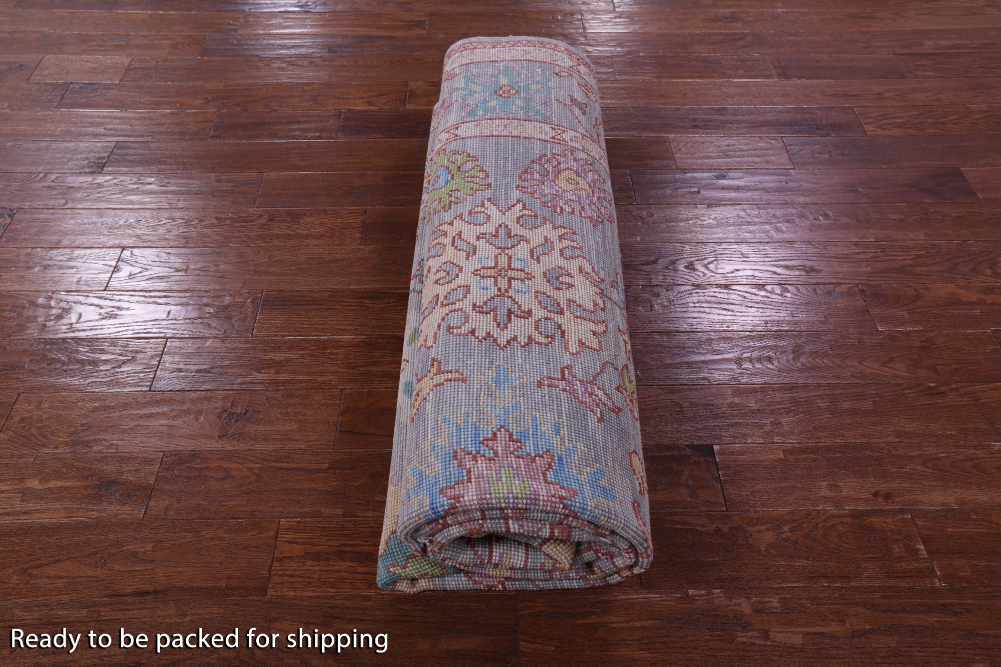 Grey Turkish Oushak Hand Knotted Wool Rug - 7' 11" X 9' 10" - Golden Nile
