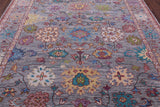 Grey Turkish Oushak Hand Knotted Wool Rug - 7' 11" X 9' 10" - Golden Nile