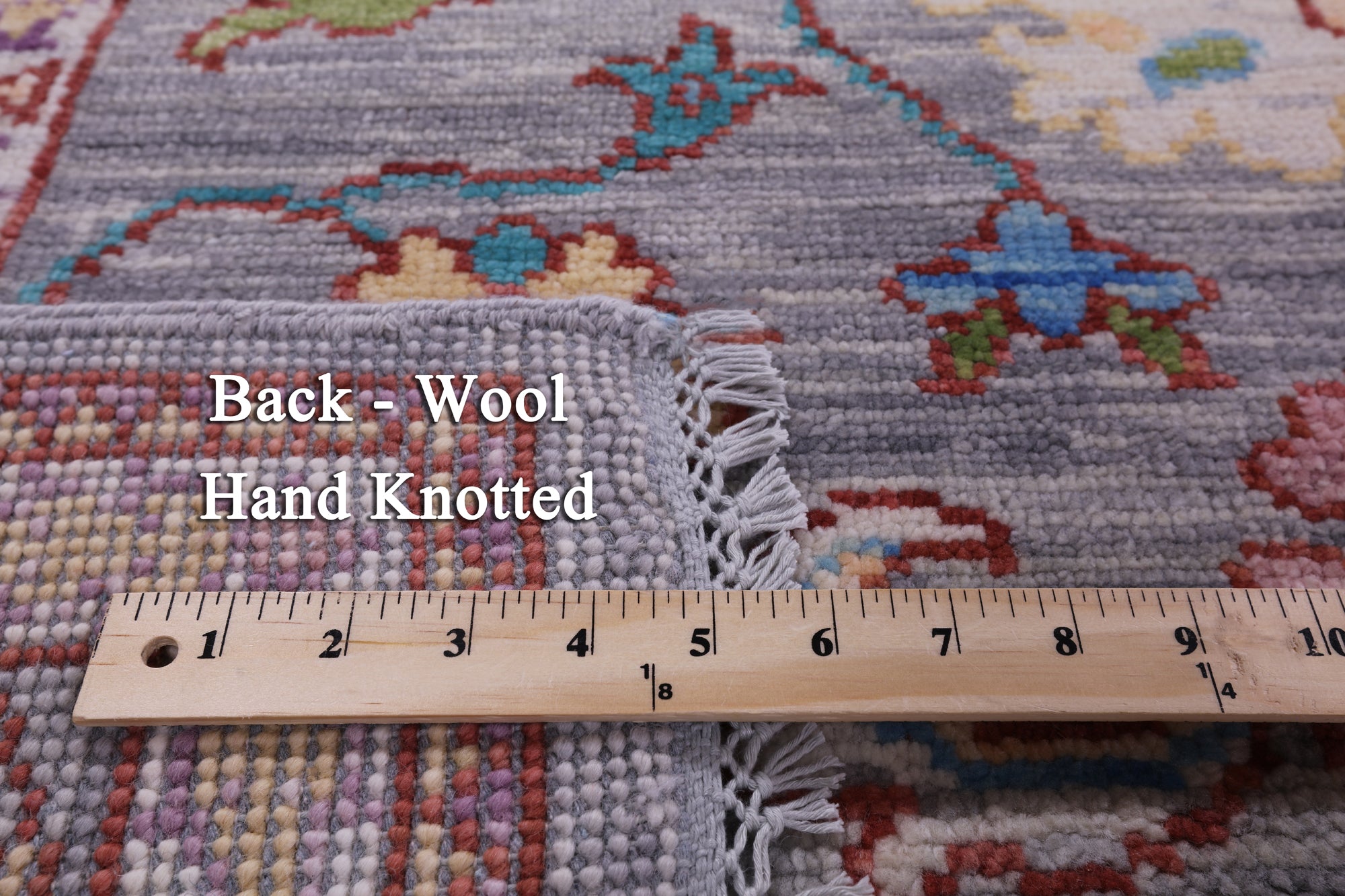 Grey Turkish Oushak Hand Knotted Wool Rug - 7' 11" X 9' 10" - Golden Nile