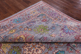 Grey Turkish Oushak Hand Knotted Wool Rug - 7' 11" X 9' 10" - Golden Nile