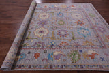 Grey Turkish Oushak Hand Knotted Wool Rug - 8' 10" X 12' 0" - Golden Nile