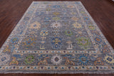 Grey Turkish Oushak Hand Knotted Wool Rug - 9' 3" X 12' 3" - Golden Nile