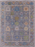 Grey Turkish Oushak Hand Knotted Wool Rug - 9' 3" X 12' 3" - Golden Nile