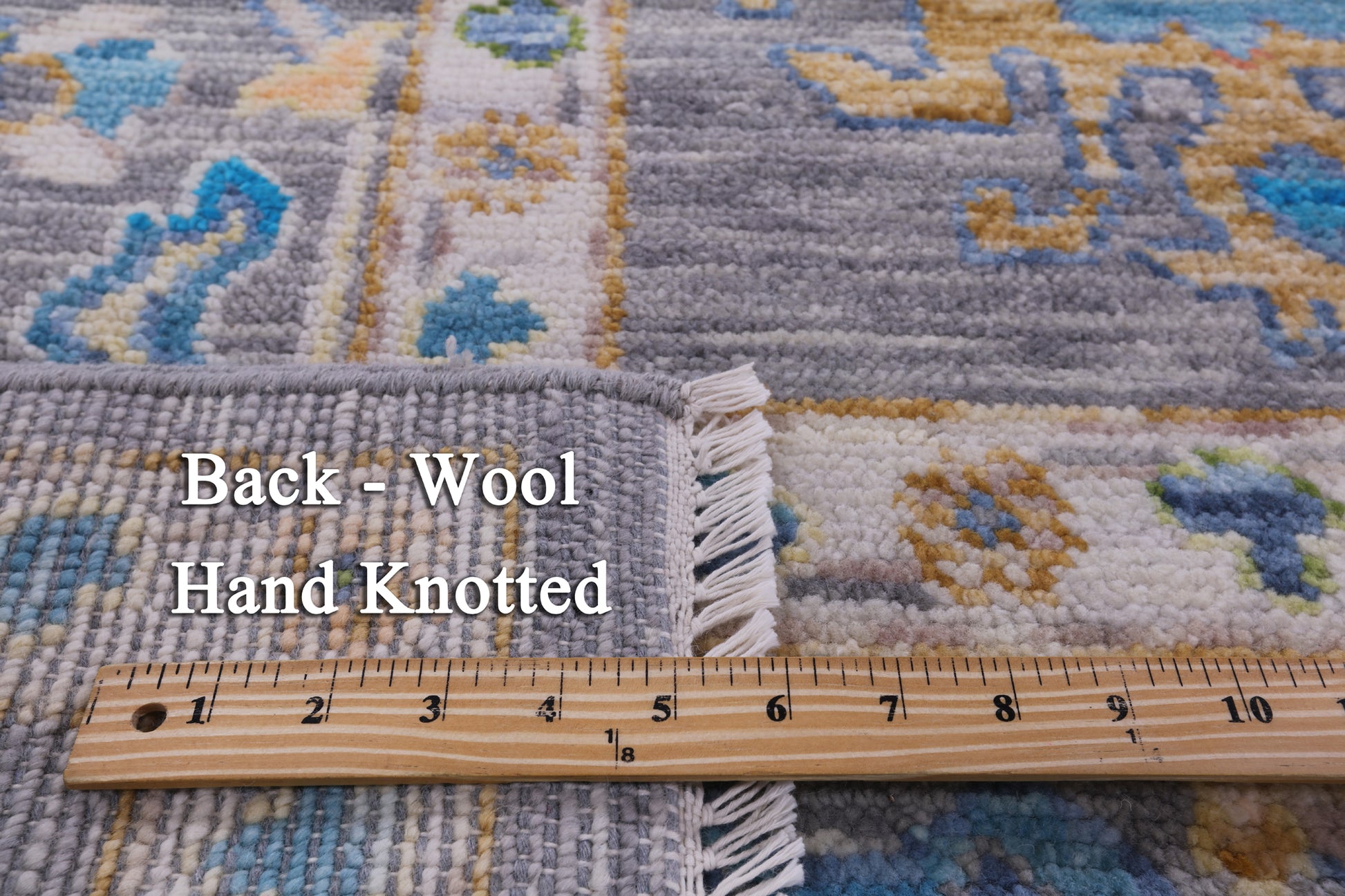 Grey Turkish Oushak Hand Knotted Wool Rug - 9' 3" X 12' 3" - Golden Nile