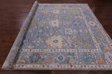 Grey Turkish Oushak Hand Knotted Wool Rug - 9' 3" X 12' 3" - Golden Nile