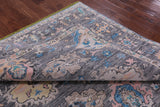 Grey Square Turkish Oushak Hand Knotted Wool Rug - 7' 11" X 8' 1" - Golden Nile