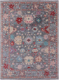 Grey Turkish Oushak Hand Knotted Wool Rug - 9' 0" X 12' 2" - Golden Nile