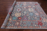 Grey Turkish Oushak Hand Knotted Wool Rug - 9' 0" X 12' 2" - Golden Nile