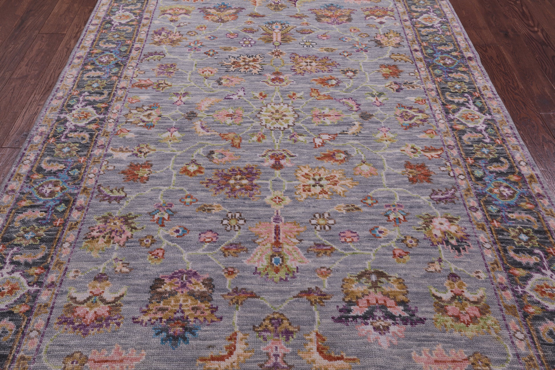 Grey Persian Fine Serapi Hand Knotted Wool Rug - 6' 0" X 8' 10" - Golden Nile