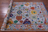 Grey Turkish Oushak Hand Knotted Wool Rug - 5' 3" X 7' 10" - Golden Nile