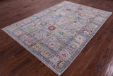 Grey Turkish Oushak Hand Knotted Wool Rug - 6' 3" X 9' 0" - Golden Nile