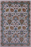 Ivory William Morris Hand Knotted Wool Rug - 6' 1" X 9' 3" - Golden Nile