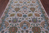 Ivory William Morris Hand Knotted Wool Rug - 6' 1" X 9' 3" - Golden Nile