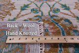 Ivory William Morris Hand Knotted Wool Rug - 6' 1" X 9' 3" - Golden Nile