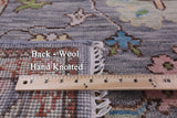 Grey Turkish Oushak Hand Knotted Wool Rug - 7' 11" X 9' 6" - Golden Nile