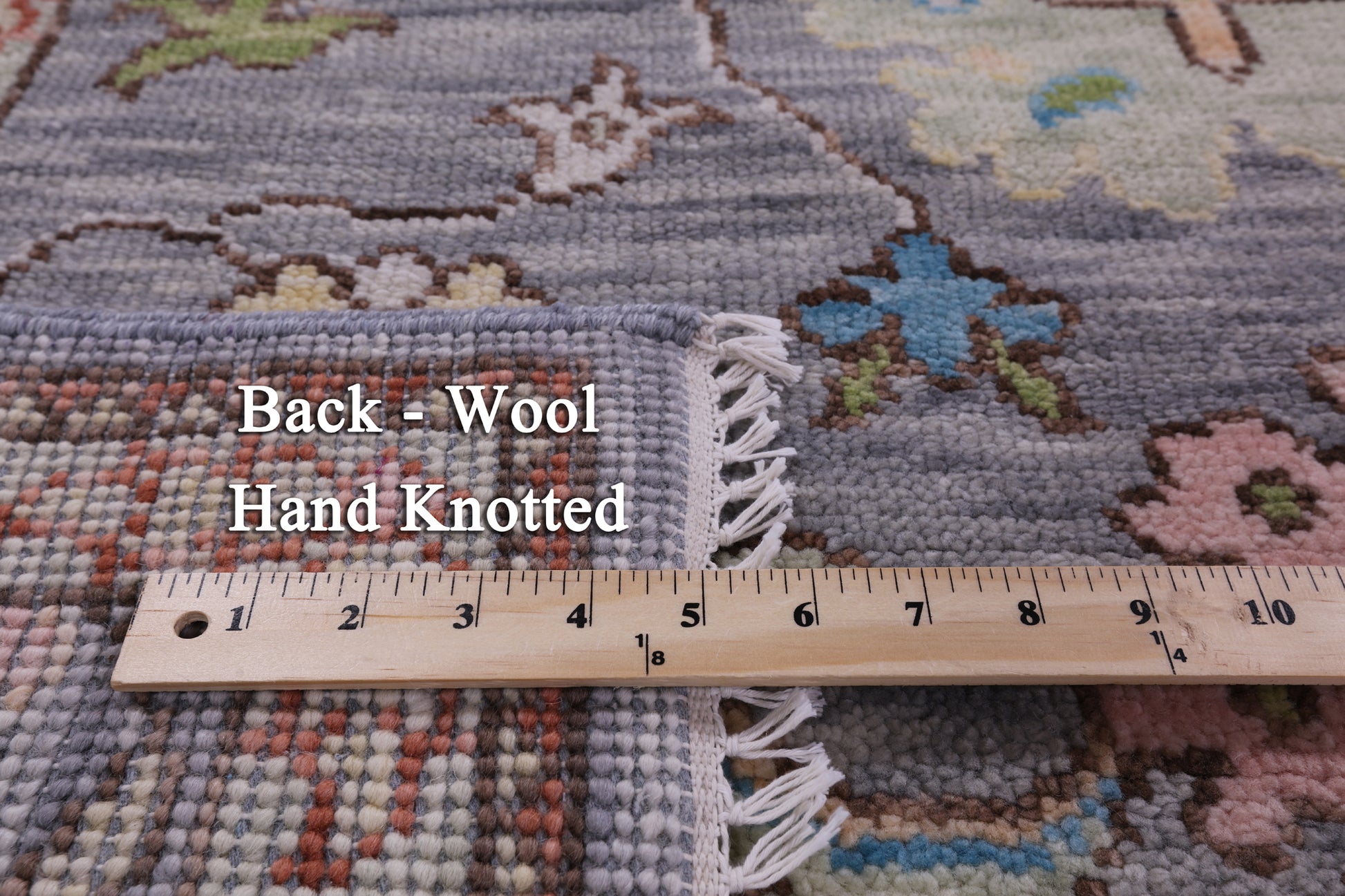 Grey Turkish Oushak Hand Knotted Wool Rug - 7' 11" X 9' 6" - Golden Nile