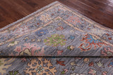 Grey Turkish Oushak Hand Knotted Wool Rug - 7' 11" X 9' 6" - Golden Nile