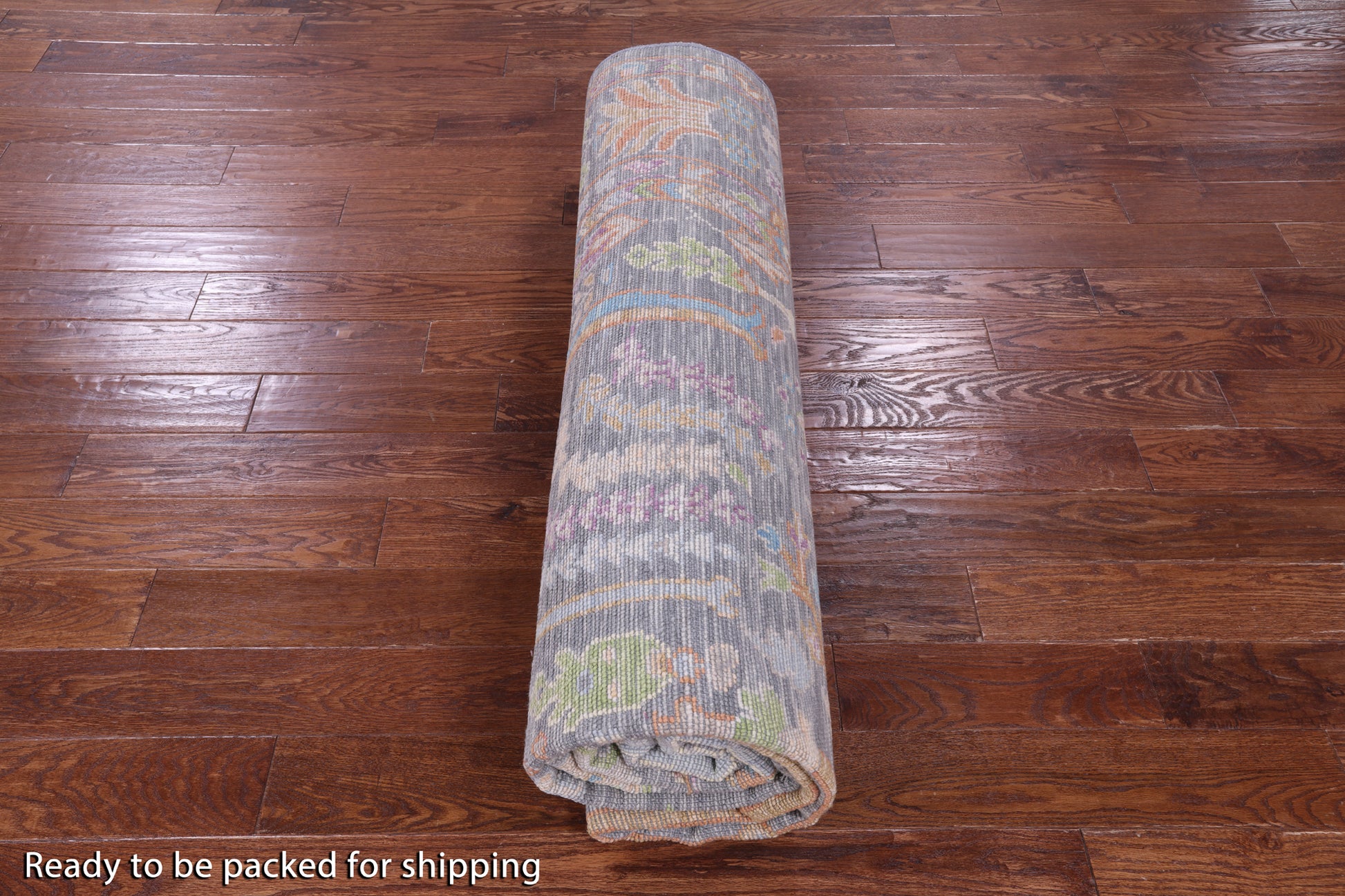 Grey Turkish Oushak Hand Knotted Wool Rug - 8' 10" X 12' 1" - Golden Nile