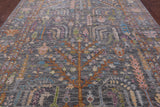 Grey Turkish Oushak Hand Knotted Wool Rug - 8' 10" X 12' 1" - Golden Nile