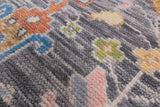 Grey Turkish Oushak Hand Knotted Wool Rug - 8' 10" X 12' 1" - Golden Nile