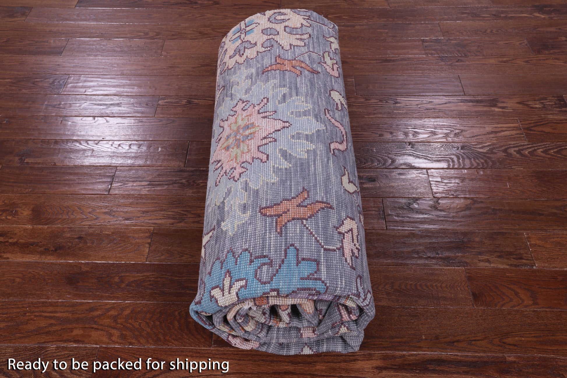 Grey Turkish Oushak Hand Knotted Wool Rug - 10' 0" X 14' 3" - Golden Nile