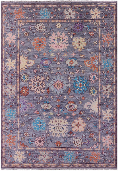 Grey Turkish Oushak Hand Knotted Wool Rug - 10' 0" X 14' 3" - Golden Nile