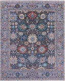 Grey Turkish Oushak Hand Knotted Wool Rug - 8' 3" X 10' 0" - Golden Nile