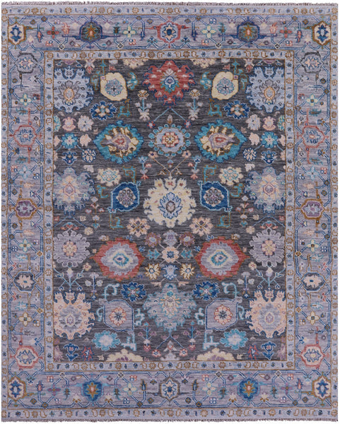 Grey Turkish Oushak Hand Knotted Wool Rug - 8' 3" X 10' 0" - Golden Nile