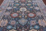 Grey Turkish Oushak Hand Knotted Wool Rug - 8' 3" X 10' 0" - Golden Nile