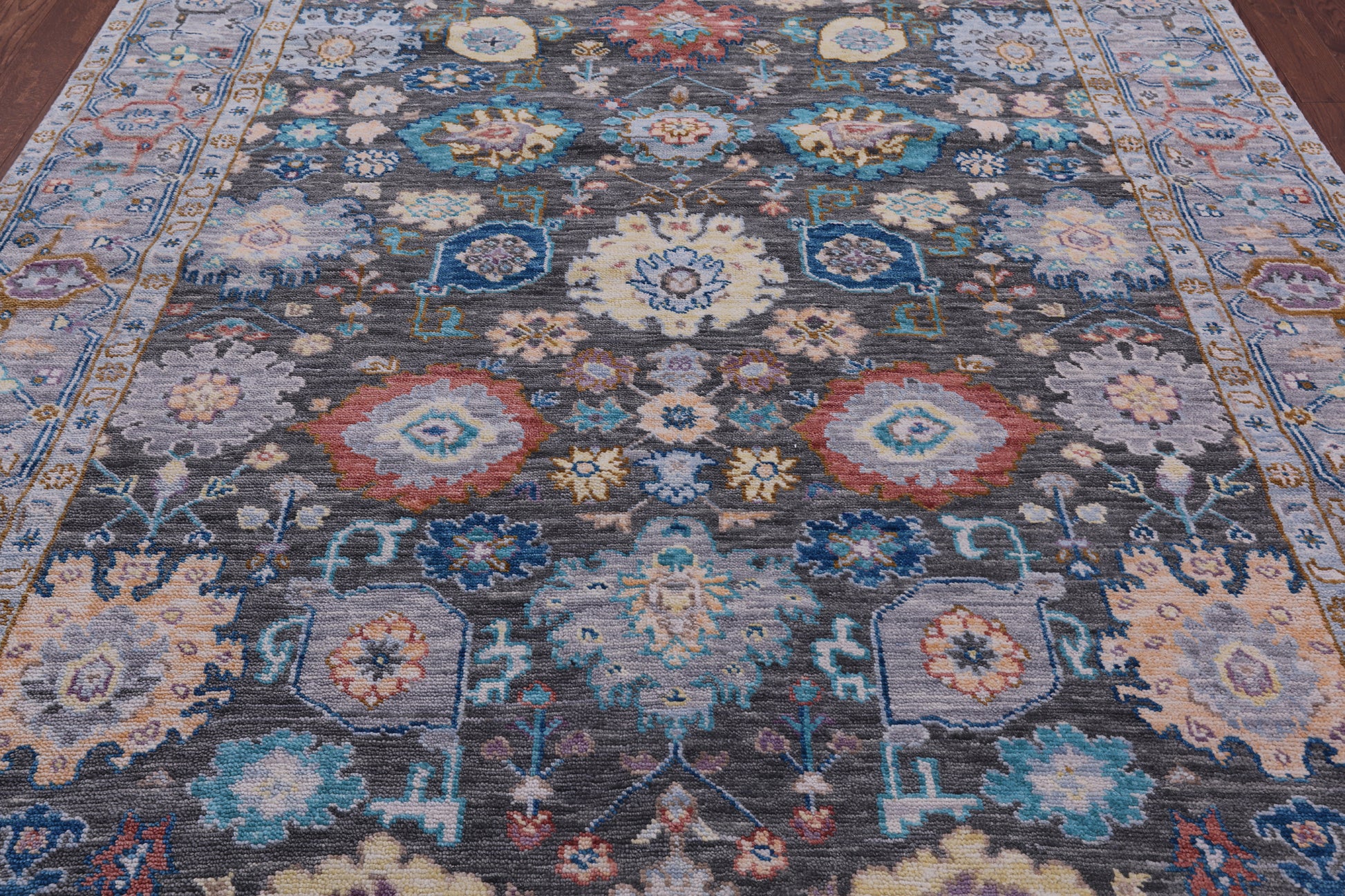 Grey Turkish Oushak Hand Knotted Wool Rug - 8' 3" X 10' 0" - Golden Nile