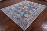 Grey Turkish Oushak Hand Knotted Wool Rug - 8' 3" X 10' 0" - Golden Nile