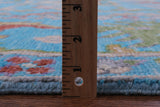 Blue Turkish Oushak Hand Knotted Wool Rug - 10' 6" X 13' 8" - Golden Nile