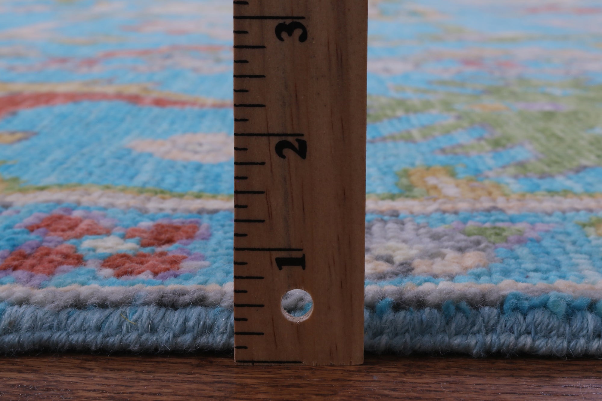Blue Turkish Oushak Hand Knotted Wool Rug - 10' 6" X 13' 8" - Golden Nile
