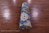 Blue Turkish Oushak Hand Knotted Wool Rug - 8' 0" X 9' 9" - Golden Nile