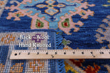 Blue Turkish Oushak Hand Knotted Wool Rug - 8' 0" X 9' 9" - Golden Nile