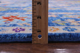 Blue Turkish Oushak Hand Knotted Wool Rug - 8' 0" X 9' 9" - Golden Nile