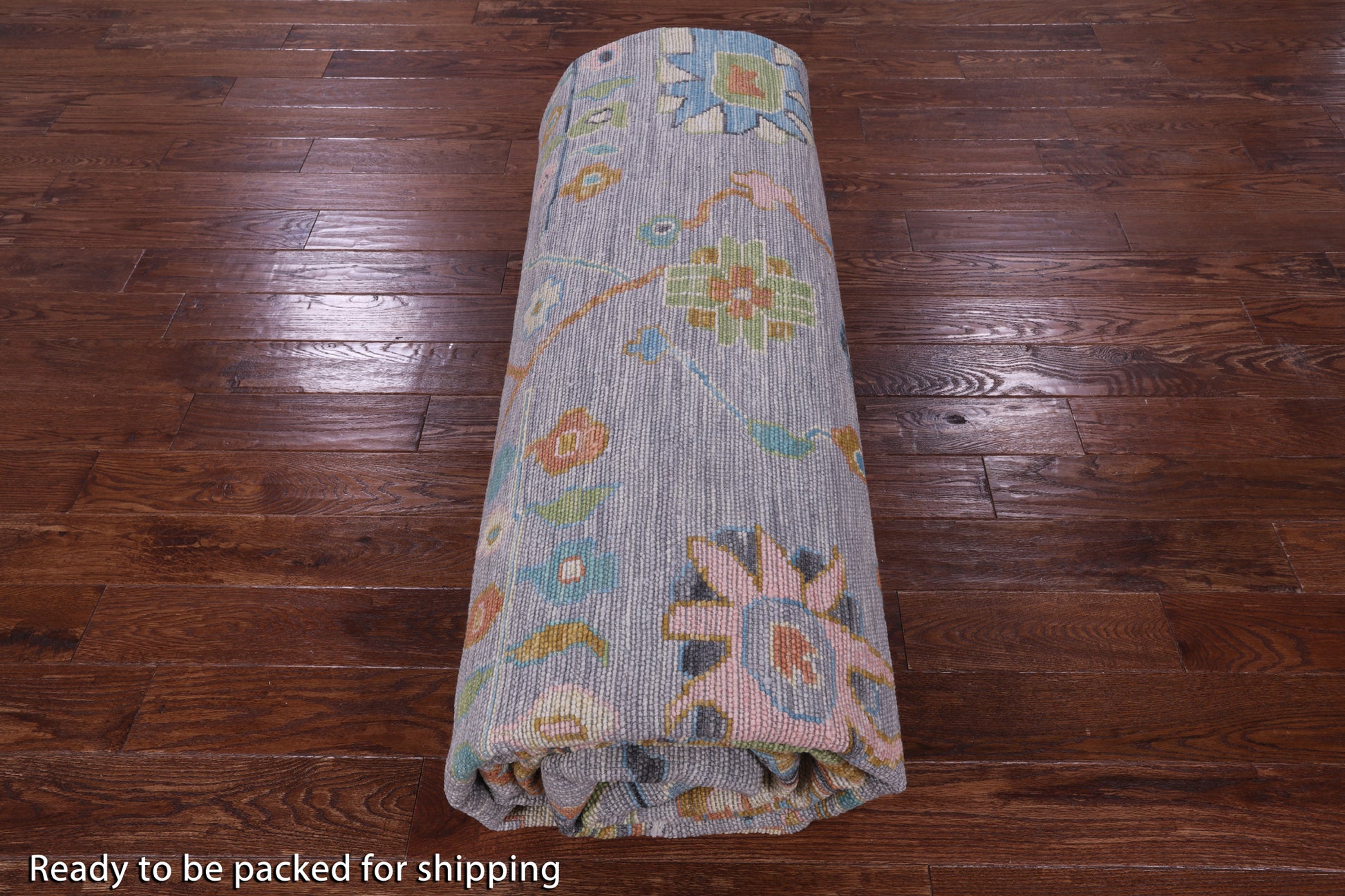 Grey Turkish Oushak Handmade Wool Rug - 12' 4" X 15' 0" - Golden Nile